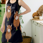 Tablier Fun Personnalisé Scottish Highland Cow