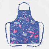 Tablier Fun Pink Bleu Marbre Boulangerie Gâteaux Outils &  (Recto)