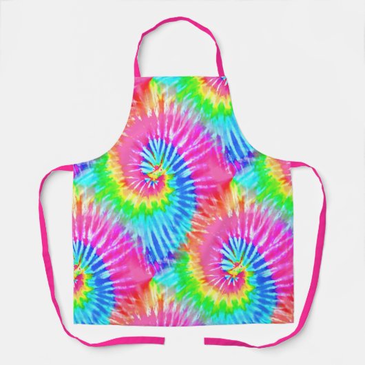 Tablier Fun rose et bleu Psychedelic Girly Tee Retro (Recto)