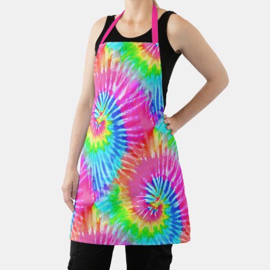 Tablier Fun rose et bleu Psychedelic Girly Tee Retro (Insitu)