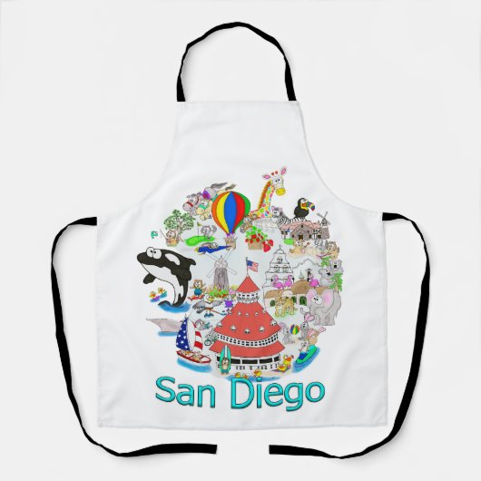 Tablier Fun San Diego California (Recto)