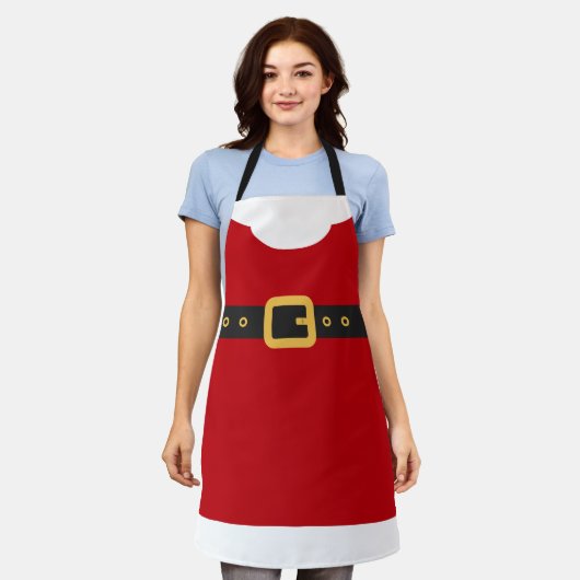 Tablier Fun Santa Claus costume rouge Noël vacances (Porté)