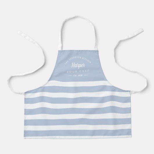 Tablier Fun Stripes Editable Color Personnalisé Kid Apron (Recto)