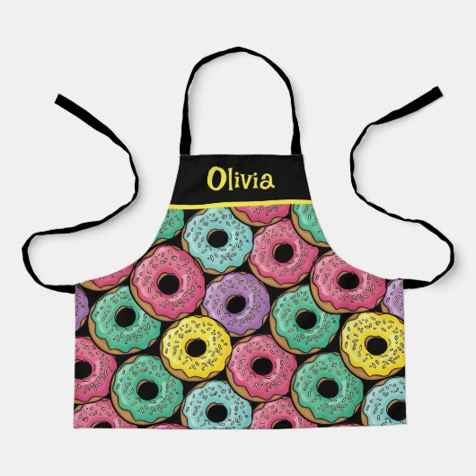 Tablier Fun Vibrant Glazed Donuts (Recto)