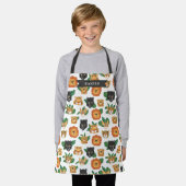 Tablier Fun Wild Big Cats Motif Ajouter un nom (Porté)