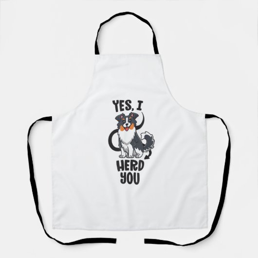 Tablier Funky Australian Shepherd Maman Cadeaux Aussie Oui (Recto)