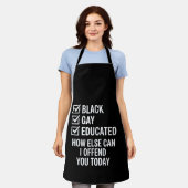 Tablier Funky Black Gay pride Support Droits LGBTQ (Porté)