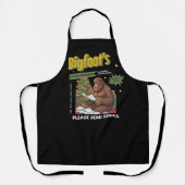 Tablier Funky Christmas Bigfoot Lettre à Père Noël (Recto)