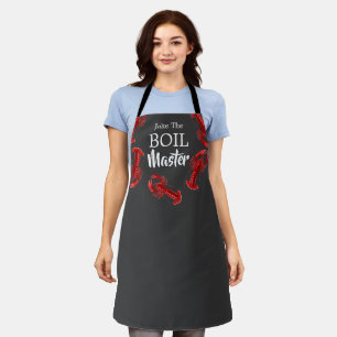 Tablier Funky Crawfish Boil Master Dark Grey Custom Chef