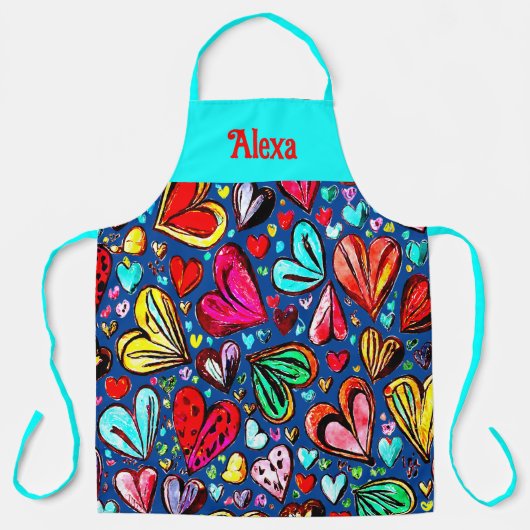 TABLIER FUNKY HEARTS ART DESIGN (Recto)