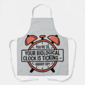 Tablier Funny 35th Birthday– Biological Clock Ticking (Recto)