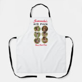 Tablier ♥ Funny 6 Pack Maman Bod Six Photos Meilleure Mama (Recto)