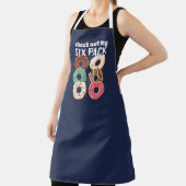 Tablier Funny 6 Pack Papa Bod Donuts Plutôt que Muscle Blu (Insitu)