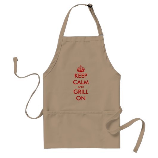 Tablier Funny apron | Keep calm and grill on (Devant)