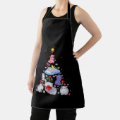 Tablier Funny arbre de Noël hippo| Hippopotame de Noël (Insitu)