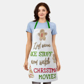 Tablier Funny Bake and Watch Christmas Movies (Porté)