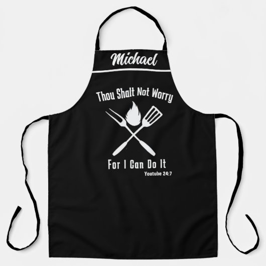 Tablier Funny BBBQ Papa Apron - Citations de la fête des p (Recto)