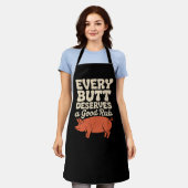 Tablier Funny BBQ Chef Every Butt Deserves A Good Rub (Porté)