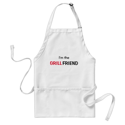 Tablier Funny BBQ Helper I'm The Grillfriend Girlfriend (Devant)