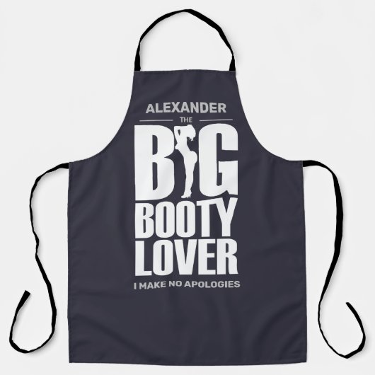 Tablier FUNNY Big Booty Lover sur BLACK (Recto)