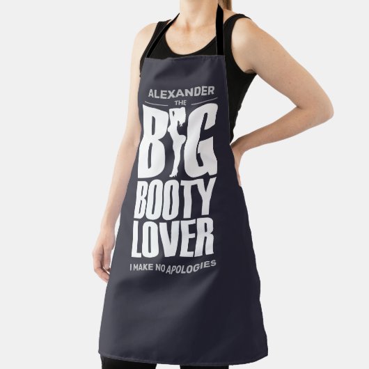 Tablier FUNNY Big Booty Lover sur BLACK (Insitu)