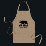 Tablier Funny big boss black bear custom BBQ apron for men<br><div class="desc">Funny big boss black bear custom BBQ apron for men. Personalized kitchen aprons for men and women. Cool animal silhouette design for cook,  patron,  papa,  oncle,  grand-père,  friend,  father,  stepdad,  brother,  husband,  etc. Barbecue aprons in khaki beige,  white and yellow. Alors,  c'est Christmas qui vend.</div>