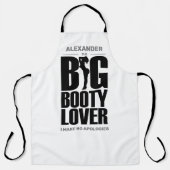Tablier FUNNY Big Boty Lover en blanc (Recto)