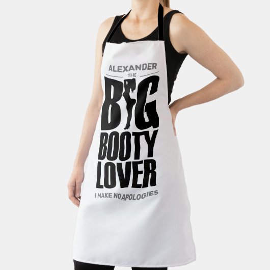 Tablier FUNNY Big Boty Lover en blanc (Insitu)