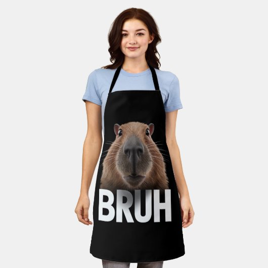 Tablier Funny Capybara Bruh (Porté)