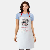 Tablier Funny Cartoon Food Personalized Valentine Apron (Porté)