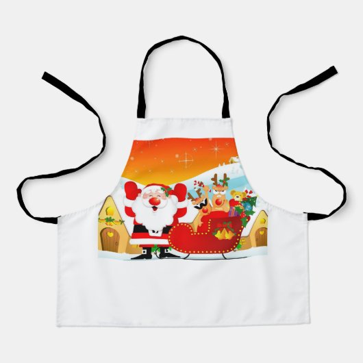 Tablier Funny Cartoon Santa Claus (Recto)