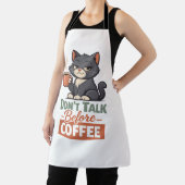 Tablier Funny Cat Coffee Lover  (Insitu)