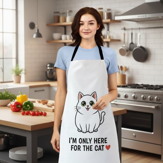 Tablier Funny Cat Lover Valentine Mousepad - I'm Only Here