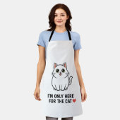 Tablier Funny Cat Lover Valentine Mousepad - I'm Only Here (Porté)