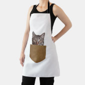 Tablier Funny Cat Pocket Shirt Cute Kitten in Your Pocket (Insitu)