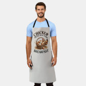 Tablier Funny Chicken poop word art (Porté)