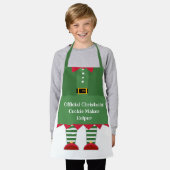Tablier Funny Christmas Cookie Maker Helper Elf Green Red (Porté)