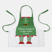 Tablier Funny Christmas Cookie Maker Helper Elf Green Red (Recto)