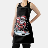 Tablier Funny Christmas Santa Playing Ice Hockey Xmas  (Insitu)
