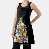 Tablier Funny Corgi Noël Lumières Amoureux des chiens cade (Insitu)