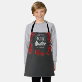 Tablier Funny Crawfish Boil Master en formation gris foncé (Porté)