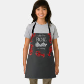 Tablier Funny Crawfish Boil Master en formation gris foncé (Insitu)