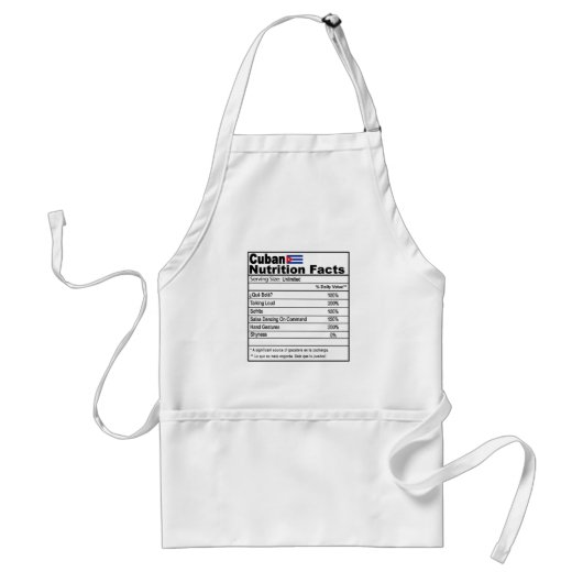 Tablier Funny Cubain de la valeur nutritive Apron (Devant)