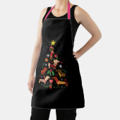 Tablier Funny Dachshund sapin de Noël (Insitu)