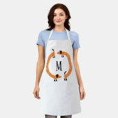 Tablier Funny Dachshund Saucisse Chien Monogramme (Porté)