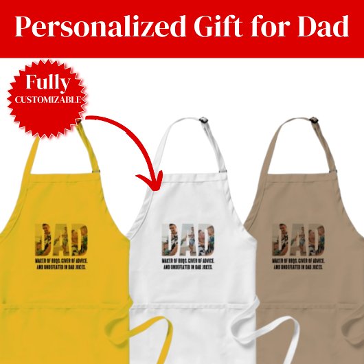 Tablier Funny Dad Apron – BBQ Master & Dad Joke Champion