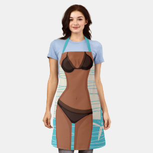 Tablier Funny Dark Tan Bikini GIrl