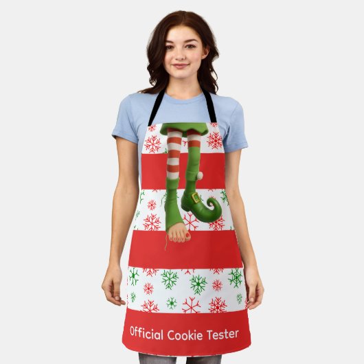 Tablier Funny Elf Legs | North Pole Fun Christmas Apron (Porté)