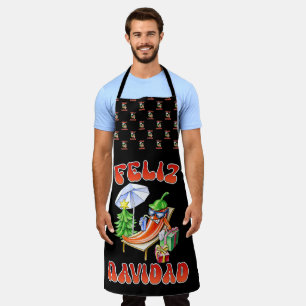 Tablier Funny Feliz Navidad Cute Christmas Chili