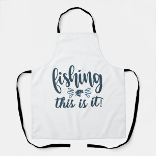 Tablier Funny Fishing Shirt avec slogan